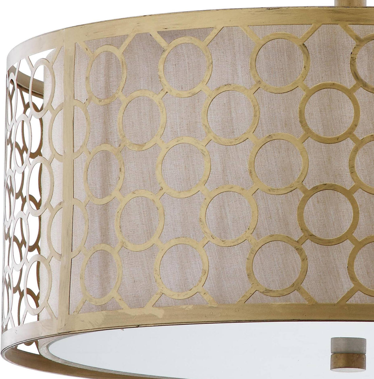 Antique Gold Semi Flush Light P50516