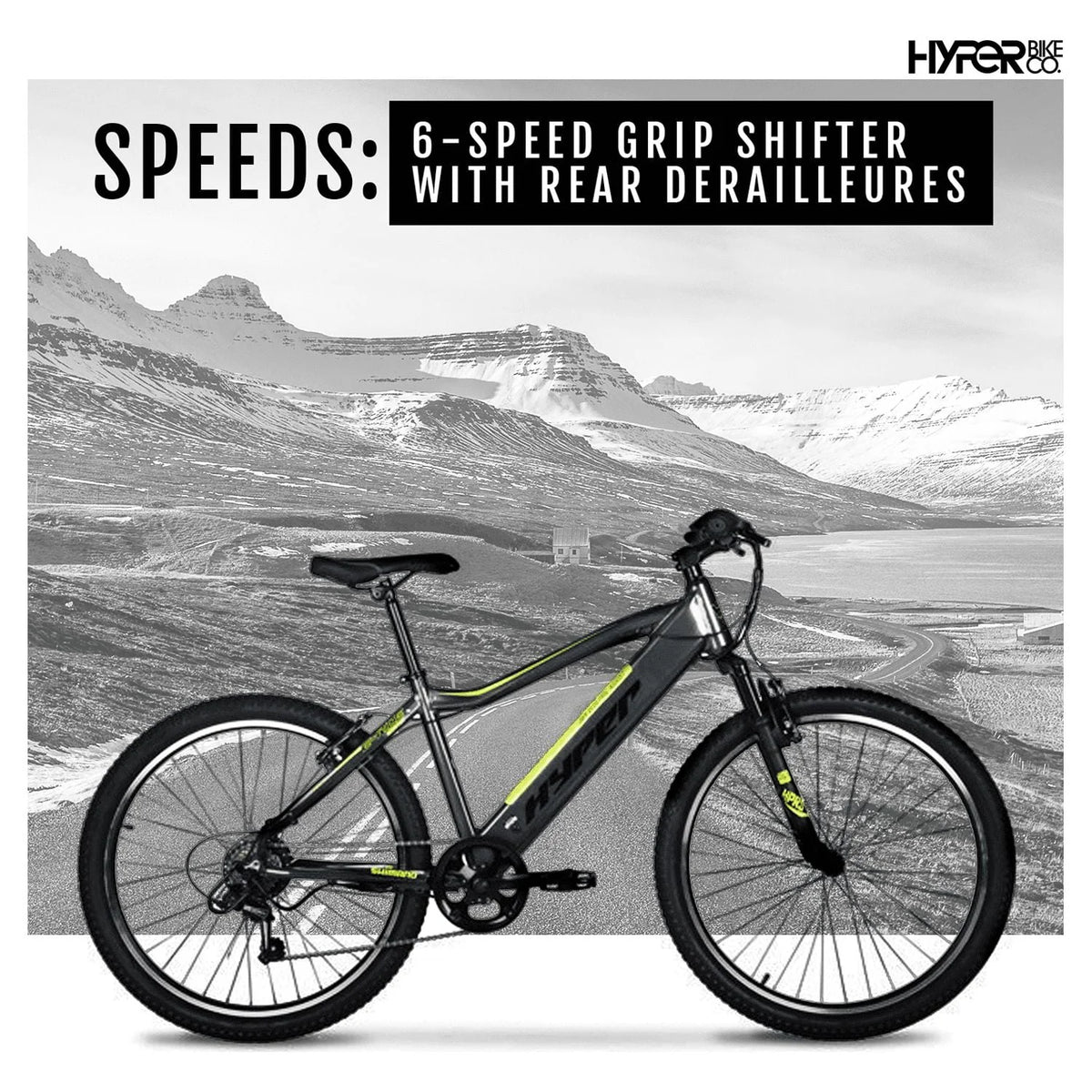 26 36V Electric Mountain Bike 250W Black H4830