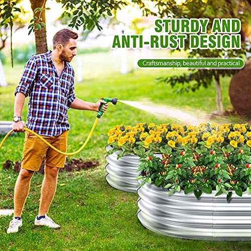 2 Pcs 9 x 3 x 1 FT Galvanized Steel Raised Garden Bed N8774