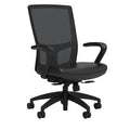 Black Vinyl Task Chair with Lumbar Support N942