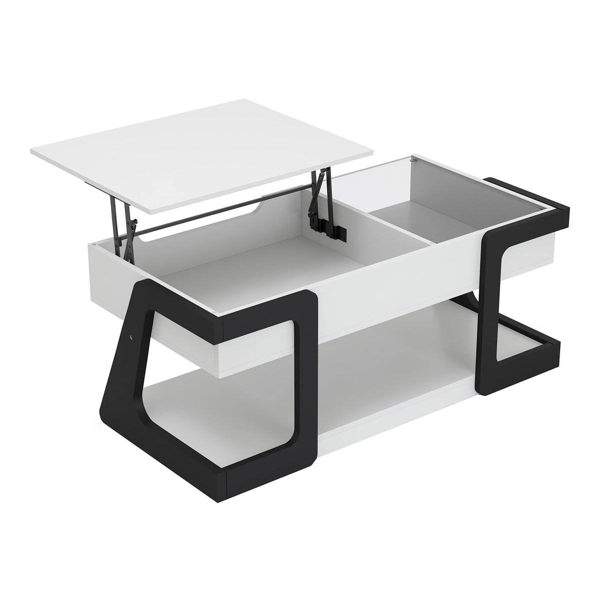 White Lift Top Wood Coffee Table L6114