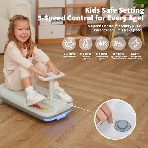 12V Ride-On Car 3 in 1 Gokart Gray S160