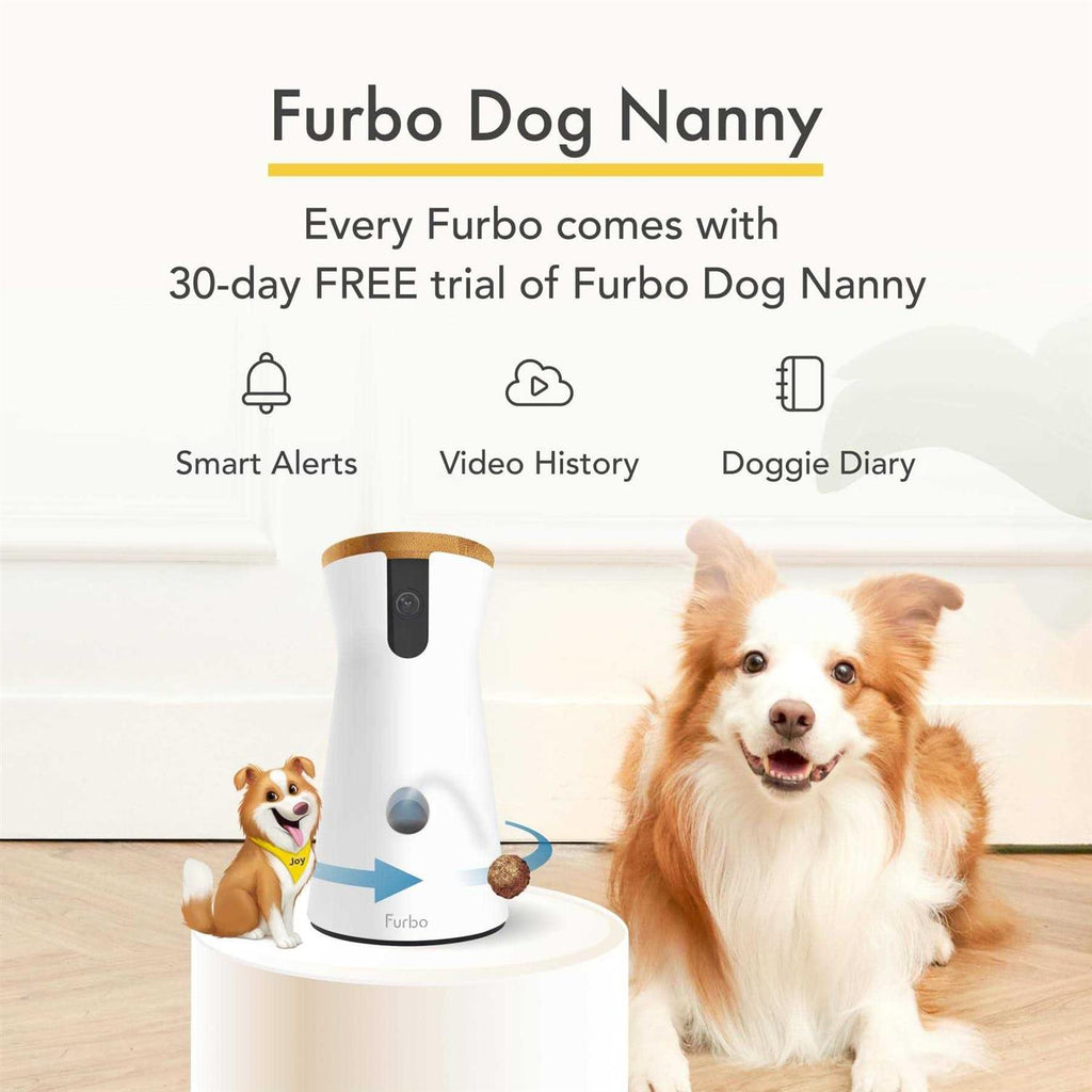 360° View Wide-Angle Pet Camera with Treat Tossing D120