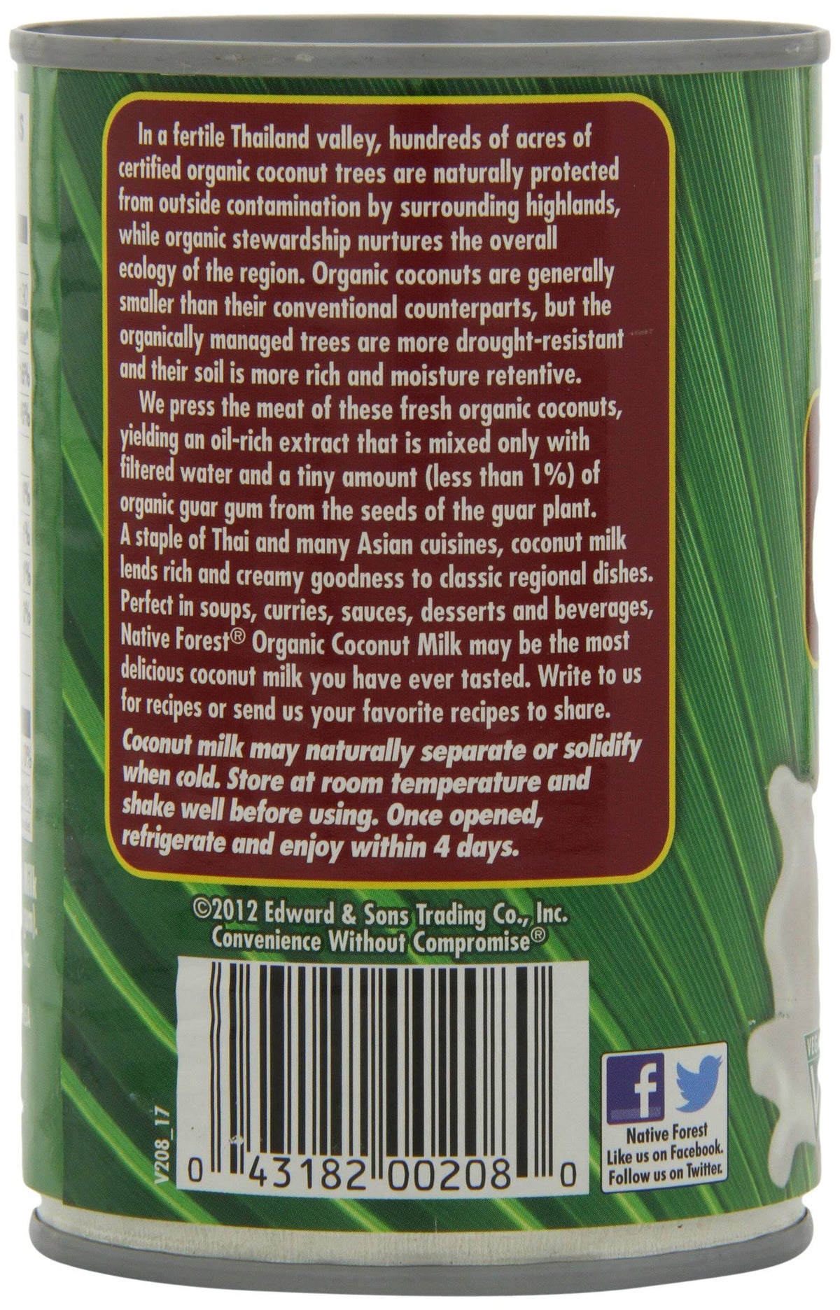 Organic Classic Coconut Milk 13.5 oz Cans (Count of 12) B19213