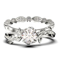 1.50 Carat Round Cut Moissanite Engagement Ring in 925 Sterling Silver With 18k White Gold Plating R28840