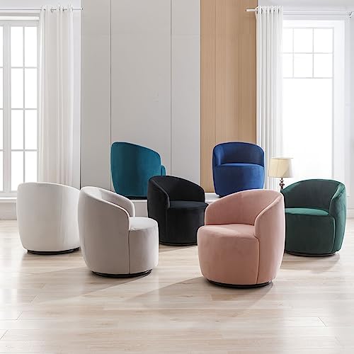 Chocolate Velvet Swivel Barrel Chair O566
