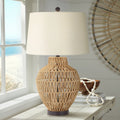 Modern Coastal Table Lamp 27" Tall Natural Wicker S85022