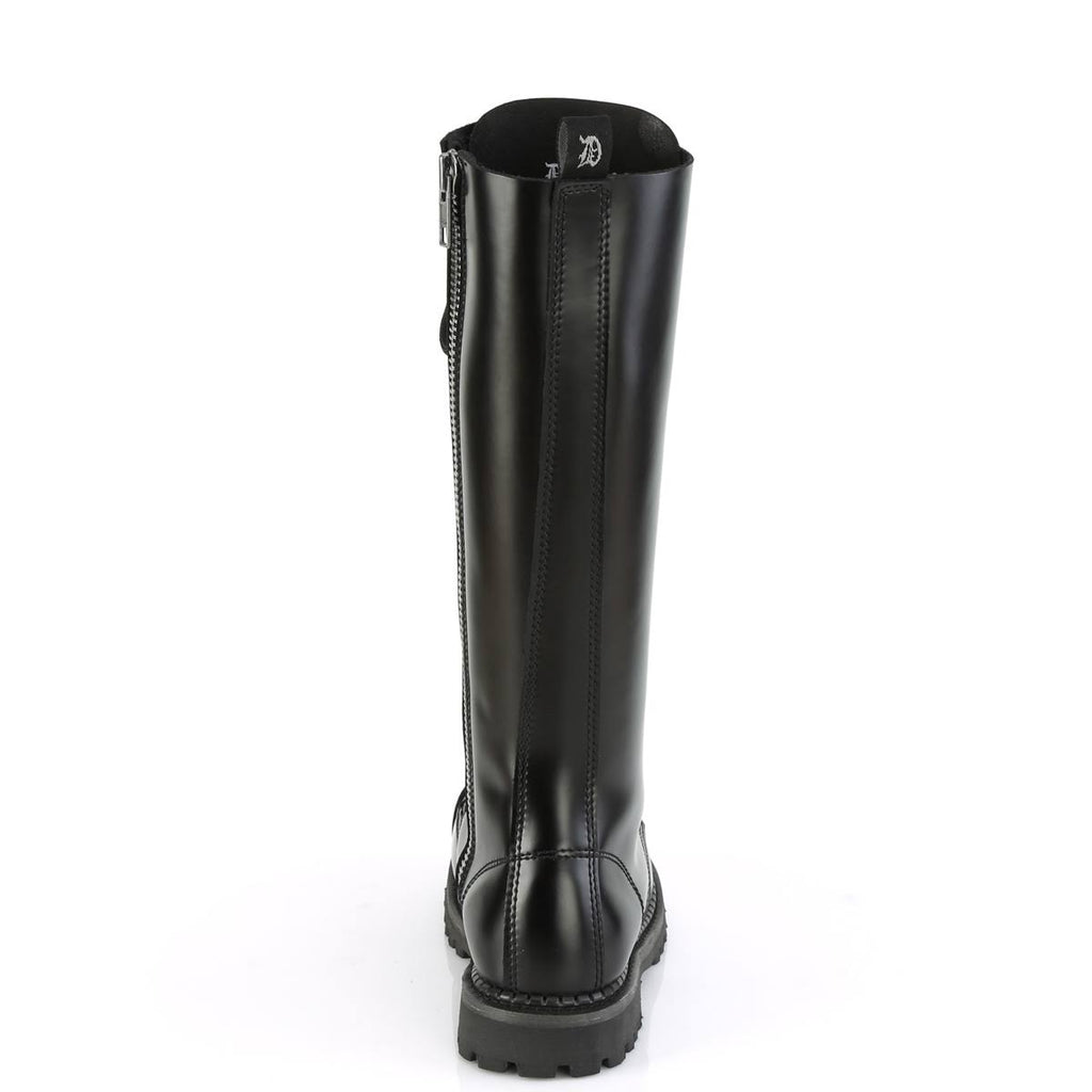 Black Leather Boots Y9120