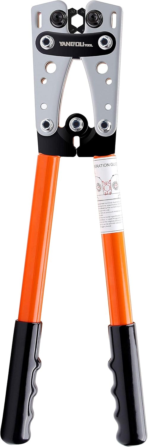 Cable Lug Crimping Tool for Copper Lugs, AWG 1/0-10, Pack of 2 W847