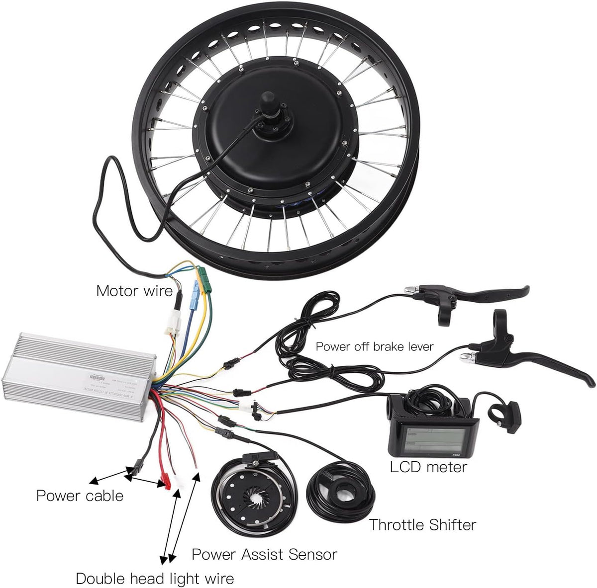 20 Inch 1500W Electric Bike Conversion Kit with Controller L76684