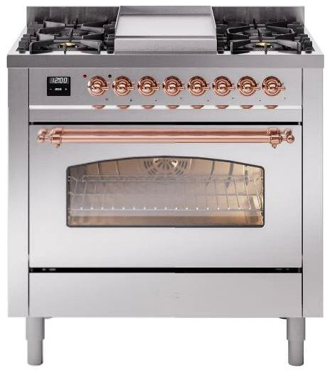 36 Dual Fuel Natural Gas Range Stainless Steel N440