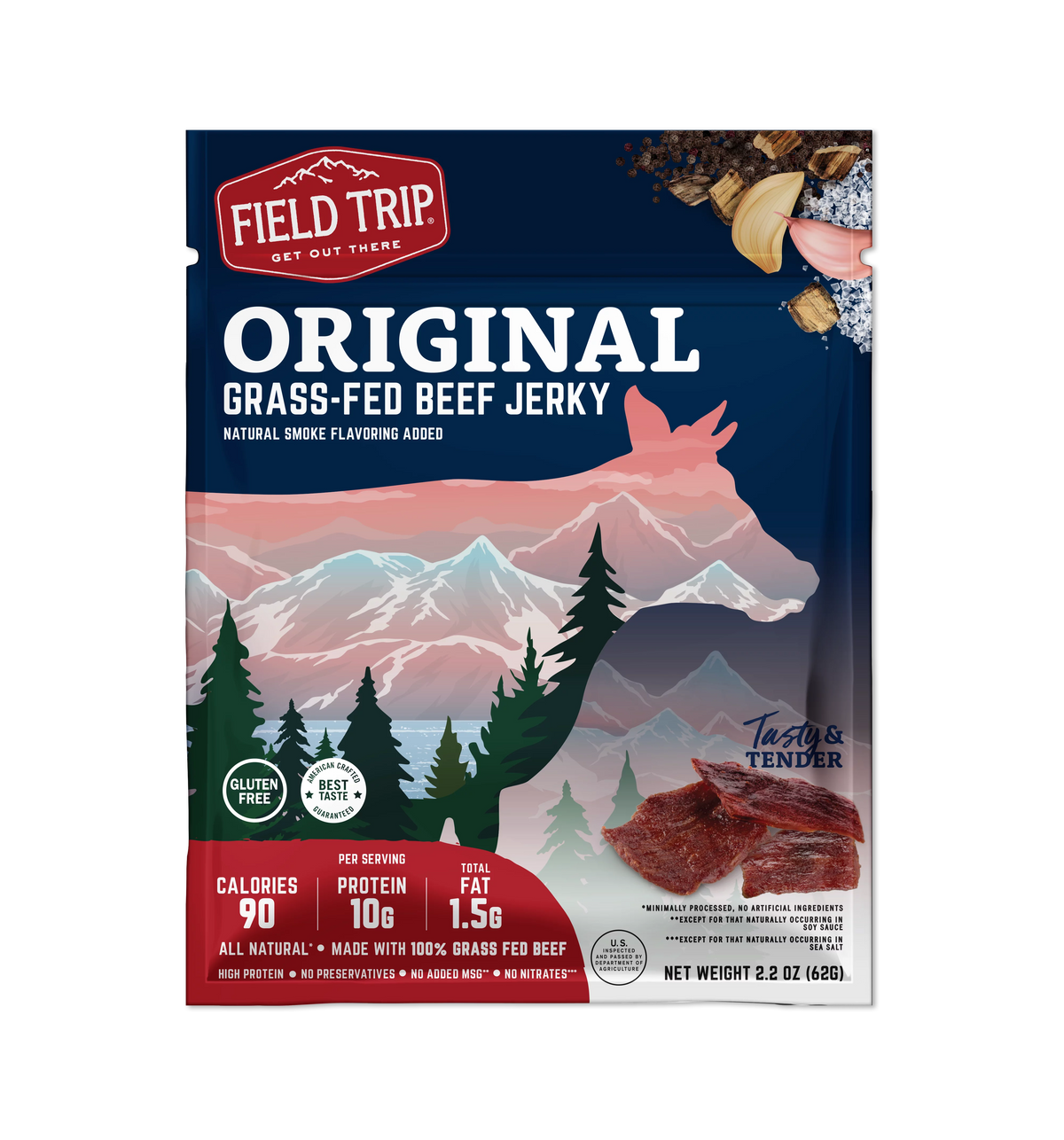 Mixed Flavors Jerky 2.2oz 4pk P678