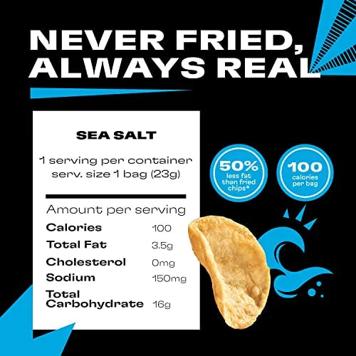 Sea Salt Potato Chips, 0.8 oz Bags (Pack of 12) C980187