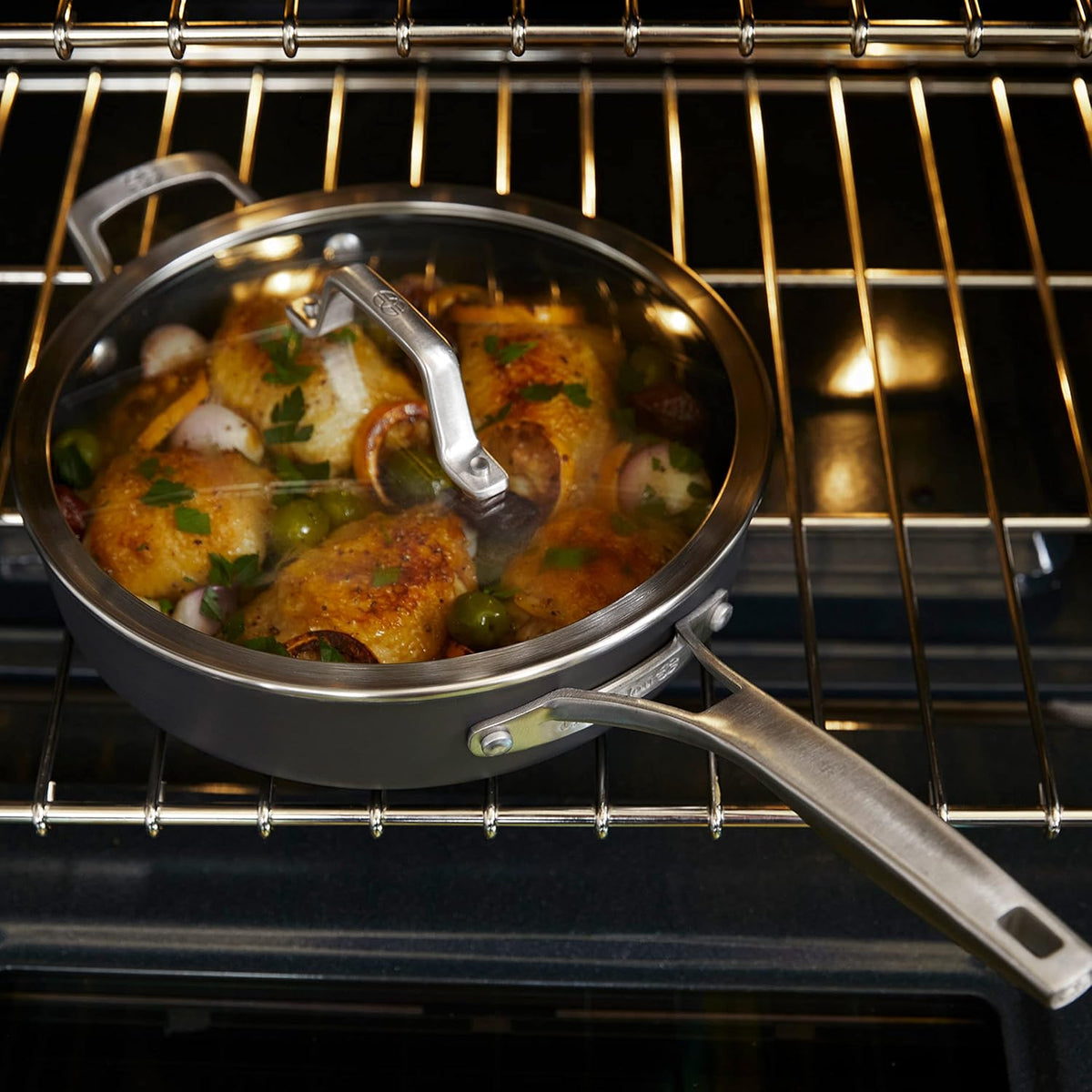 12-Inch Hard-Anodized Nonstick Frying Pan with Lid K945133