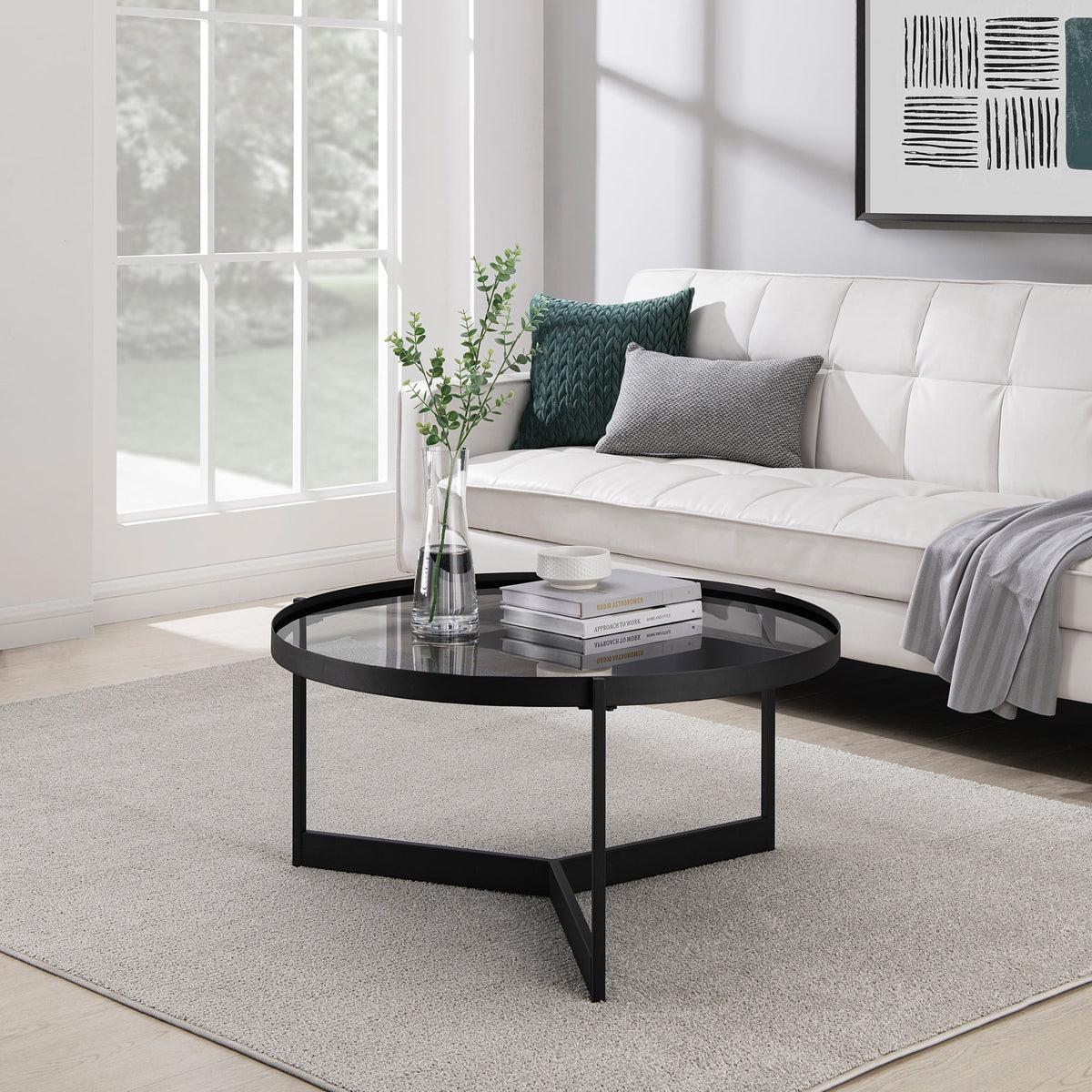 Metal and Glass Coffee Table M129