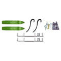 Green Hell Hound 7 1/4 inch Snowmobile Skis with 6 inch Shaper Bars Complete Kit R6399