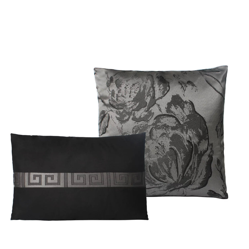 8 Piece Jacquard Fabric Patchwork Comforter Set Queen Size Gray U708