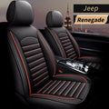 Black Faux Full Set of Car Seat Covers with Airbag Compatible V8652