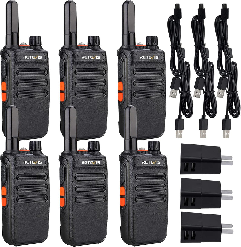Walkie Talkie 6 Pack, Two Way Radios with Flashlight Z7508
