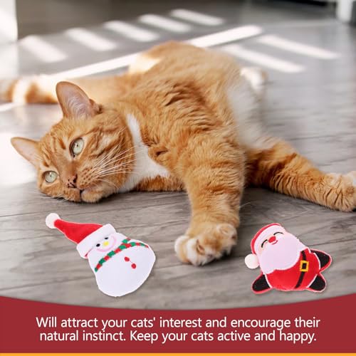 6pcs Christmas Catnip Plush Cat Chew Toy C981914