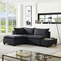 Dark Gray Fabric Sectional Set P35021