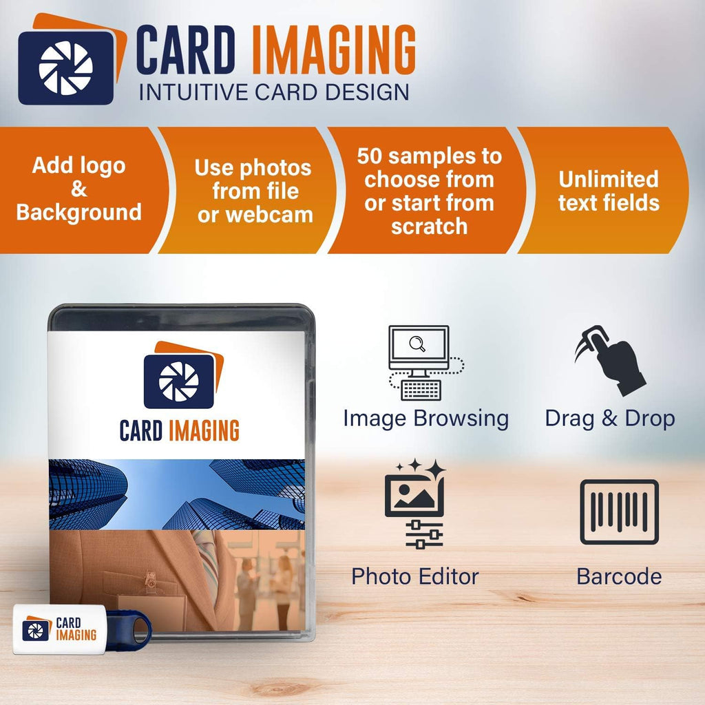 Dual Sided ID Card Printer Bundle Z490