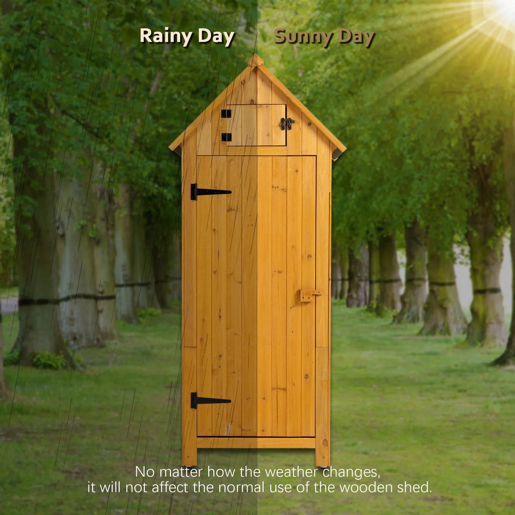 Outdoor Storage Cabinet Wooden Garden Shed R205710