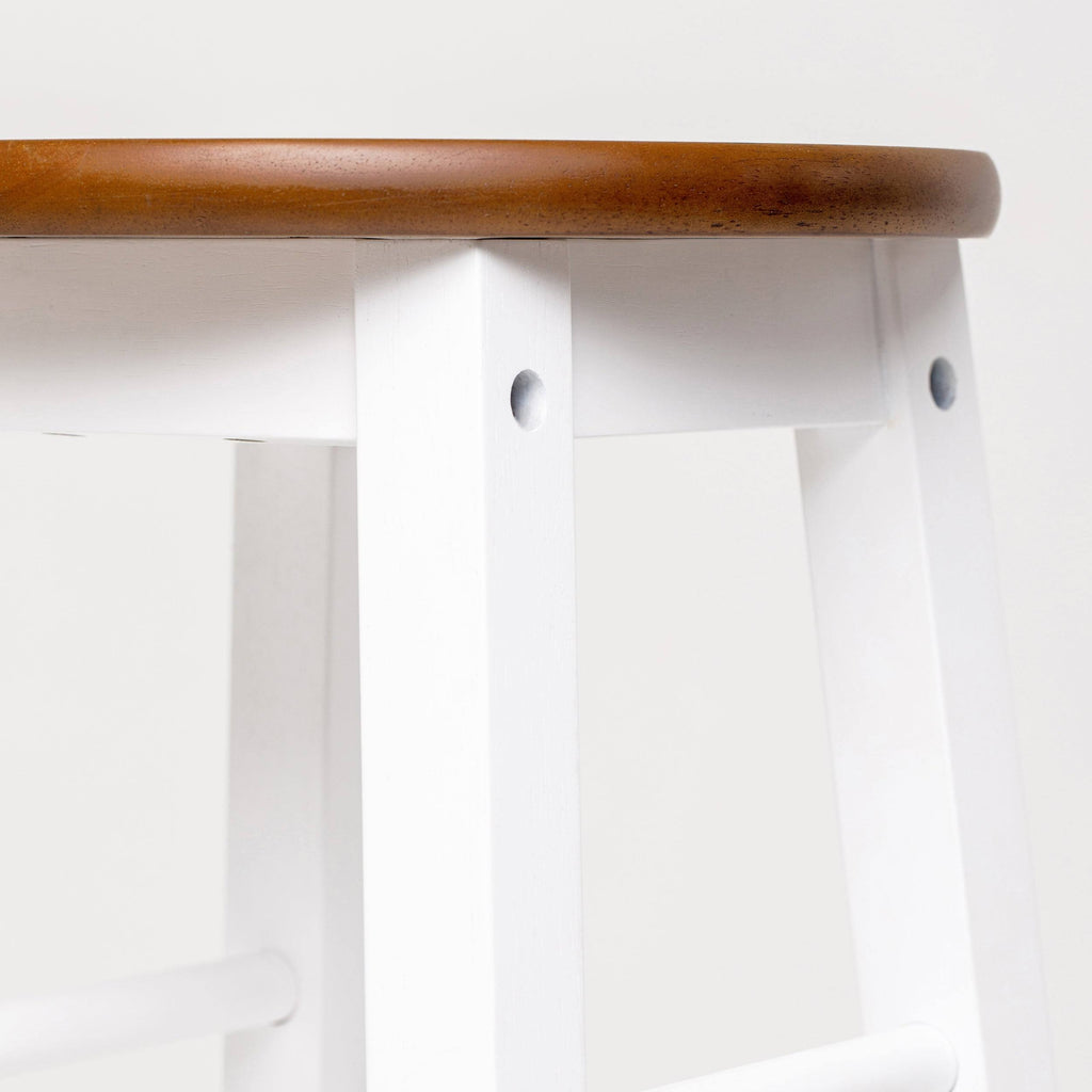 Black Round Acacia Counter Stool T724