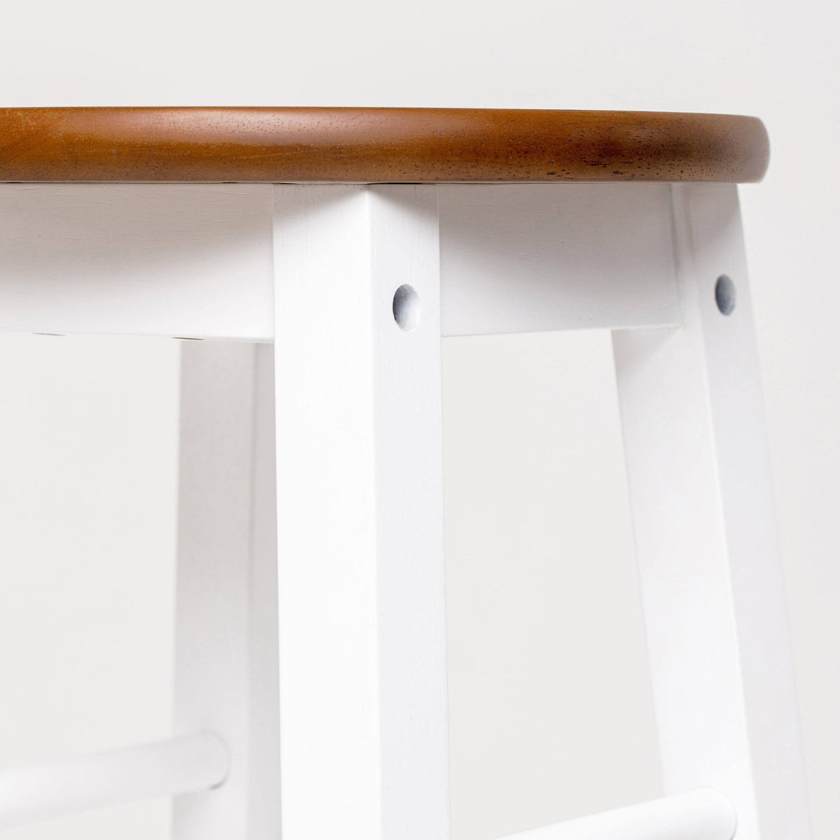 Black Round Acacia Counter Stool T724