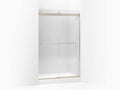 Frameless Sliding Shower Door with Crystal Clear Glass, Anodized Brushed Bronze P981