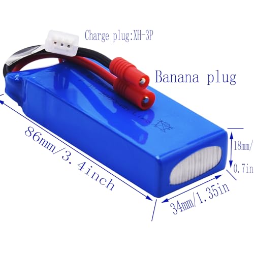 2 Pack 7.4V 2000mAh Lipo Battery and Charger Cable I700440