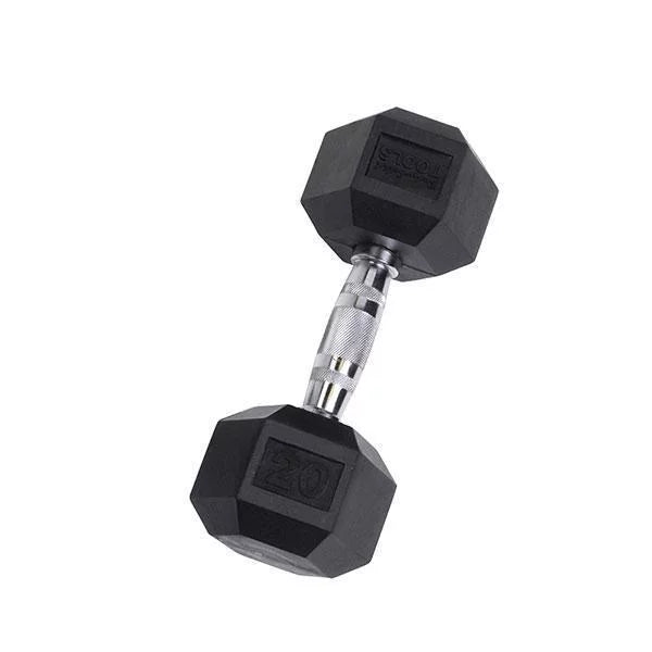 Rubber Hex Dumbbell 2.5-30 lb J88018