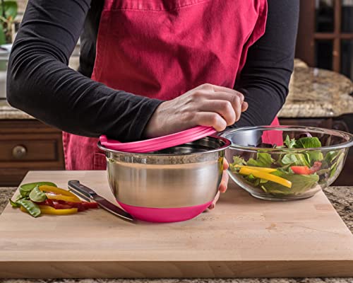 4-Piece Stainless Steel Mixing Bowls with Lids G647370