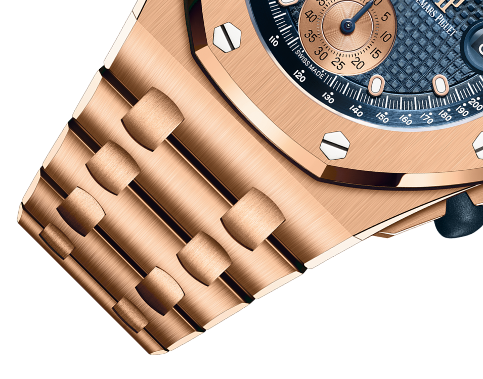 Pink Gold Blue Dial Chronograph 42mm A3324