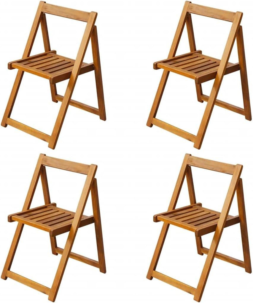 5 Piece Solid Acacia Wood Folding Outdoor Dining Set J8293