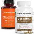 60ct and 120ct Capsules Bundle Mushroom Supplement with Cordyceps, Ginseng, Guayusa Z928