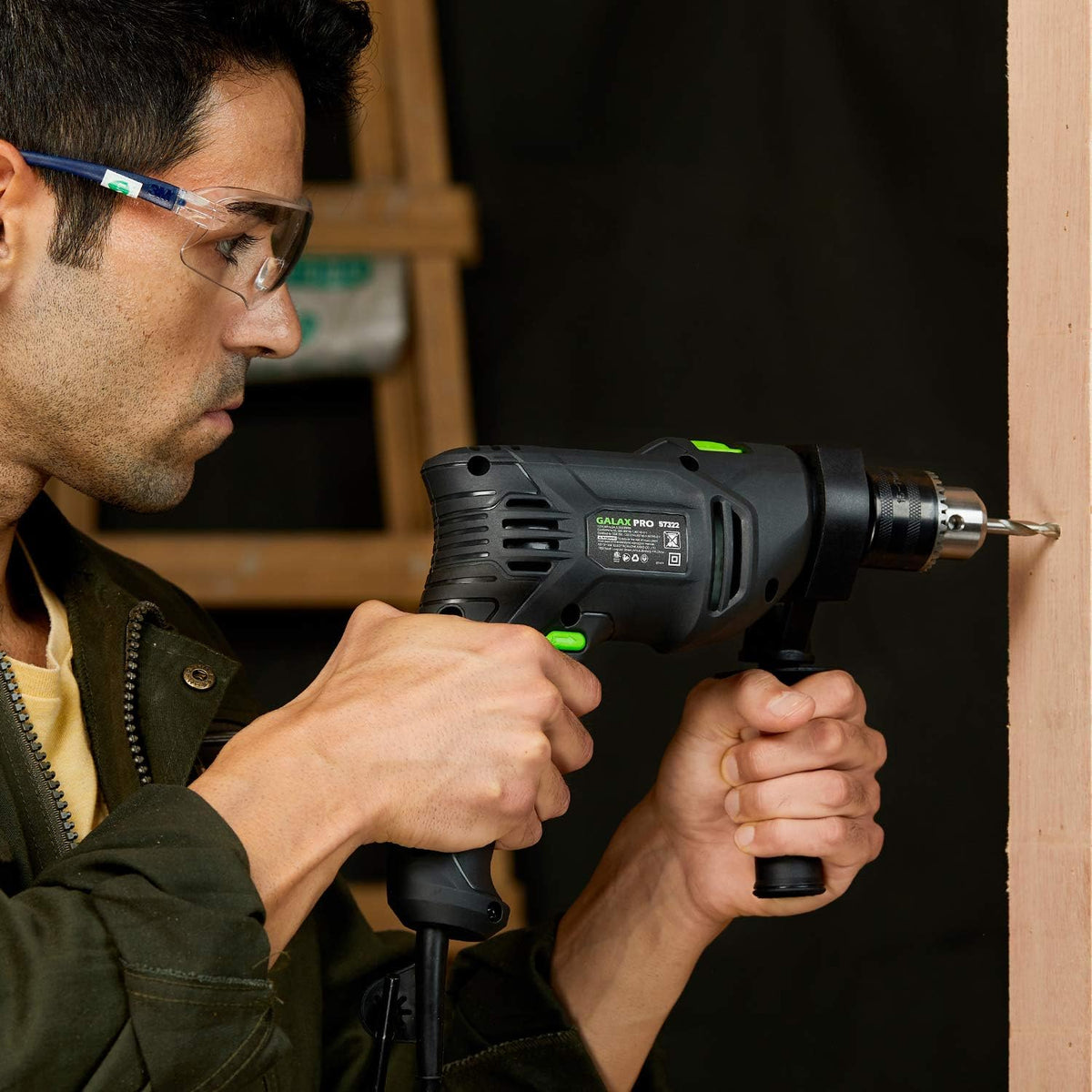 5Amp 1/2-inch Corded Impact Drill with 105pcs Accessories, Variable Speed 0-3000, Hammer and Drill 2 Functions in 1, 360°Rotating Handle, Depth Gauge, Carrying Case Included Pack of 2 V642930
