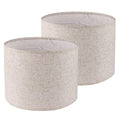 Beige Drum Fabric Lampshades Set of 2 C6394