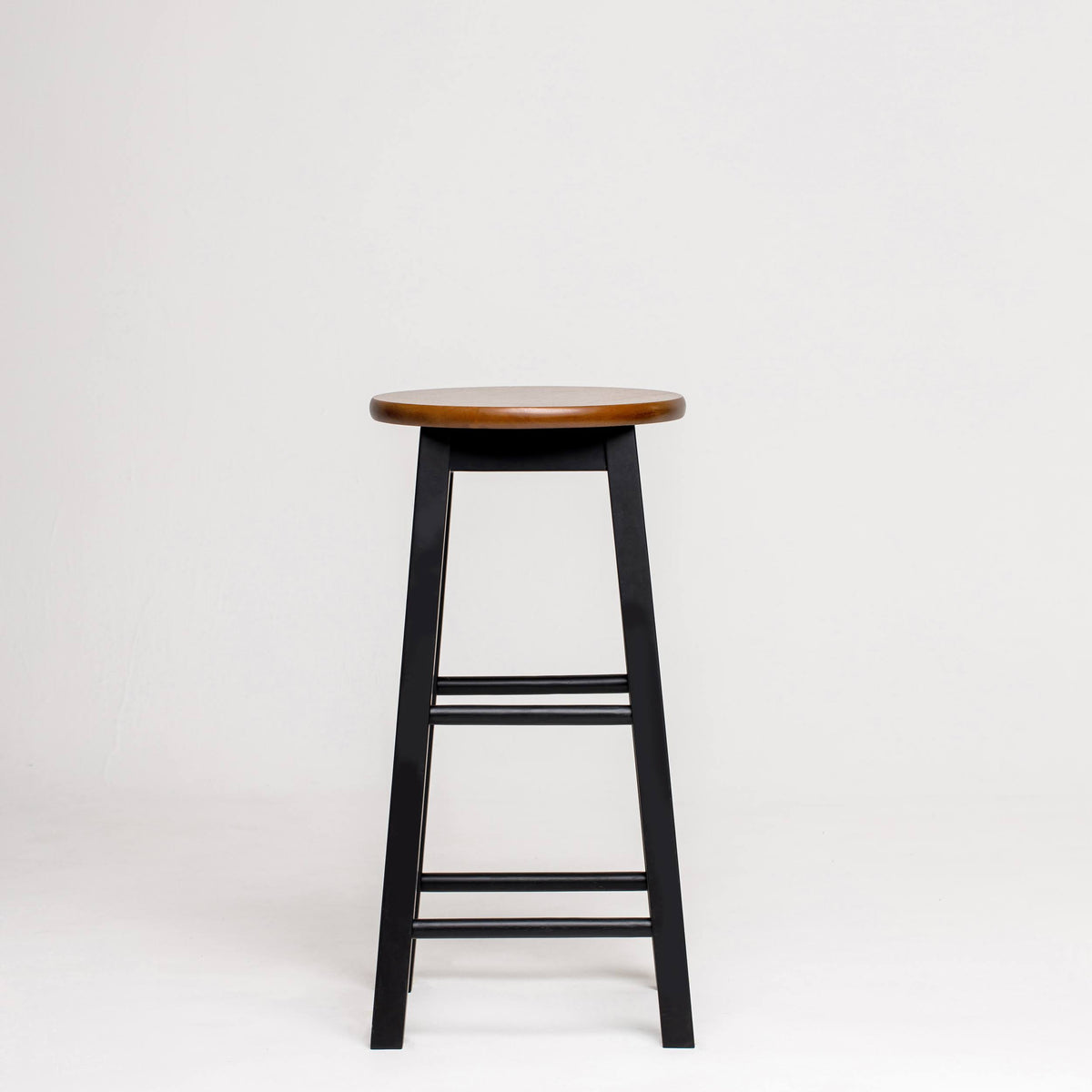 Black Round Acacia Counter Stool T724