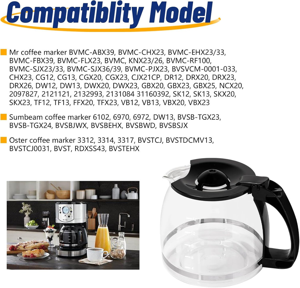 12-Cup Glass Coffee Carafe Q84439