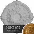 17 3/8x22OD x 1 3/4x22P Hand-Painted Golden Oak Ceiling Medallion H12387