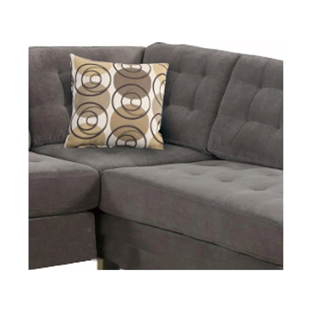 Charcoal Corduroy 2-Piece Sectional Sofa K896