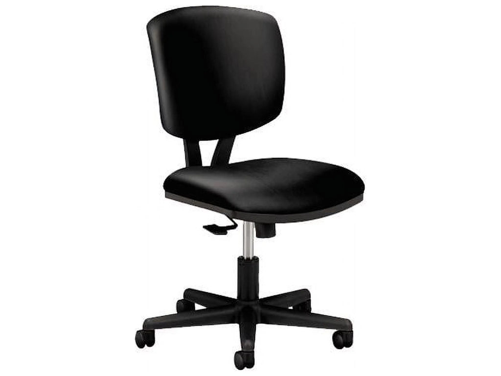 Black Leather Task Chair with Synchro-Tilt O84126