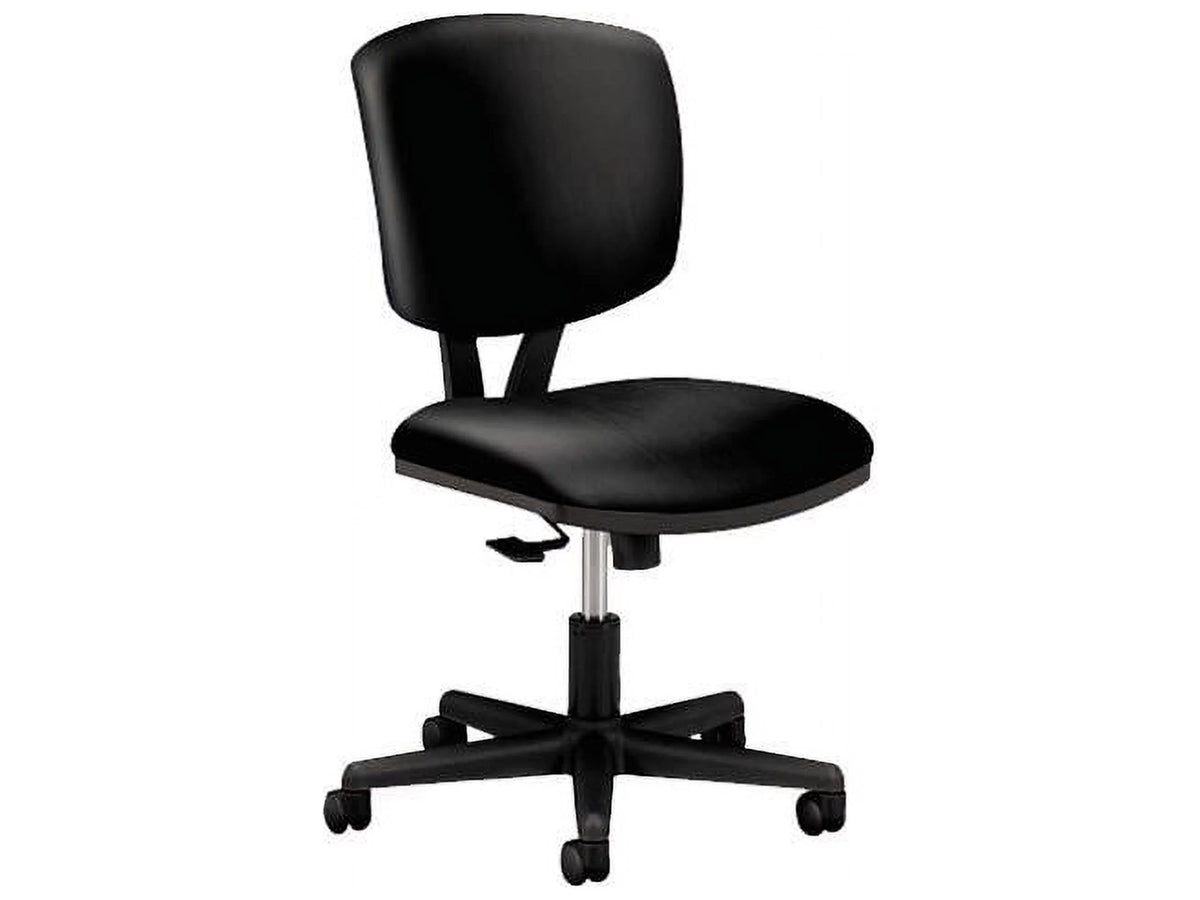 Black Leather Task Chair with Synchro-Tilt O84126