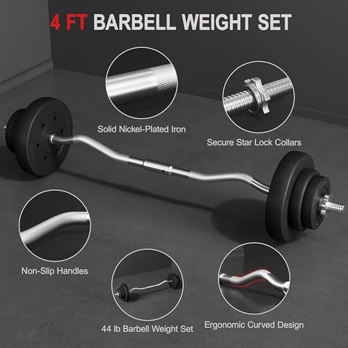 Barbell Set with Chrome Finish G977
