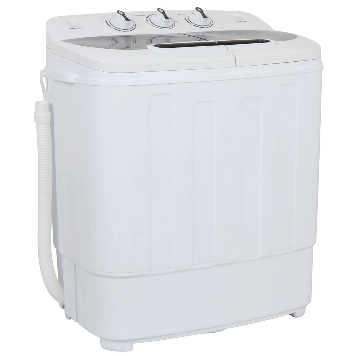 Twin Tub Portable Compact Wash Machine 13lbs Semi-Automatic White X88047