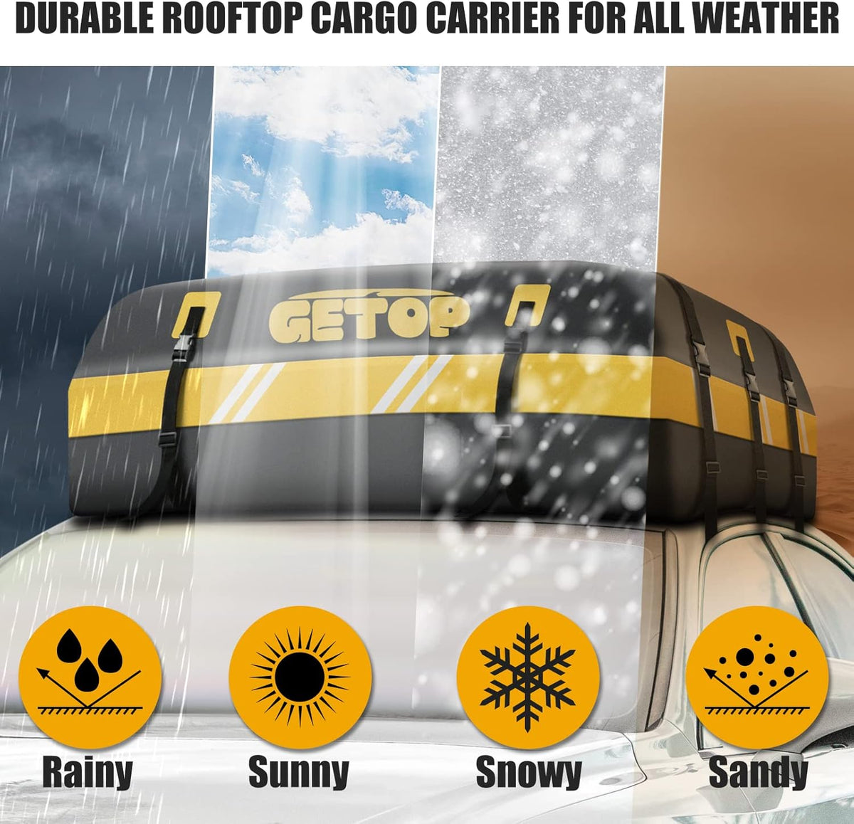 21 Cubic Feet Waterproof Rooftop Cargo Carrier Bag D699