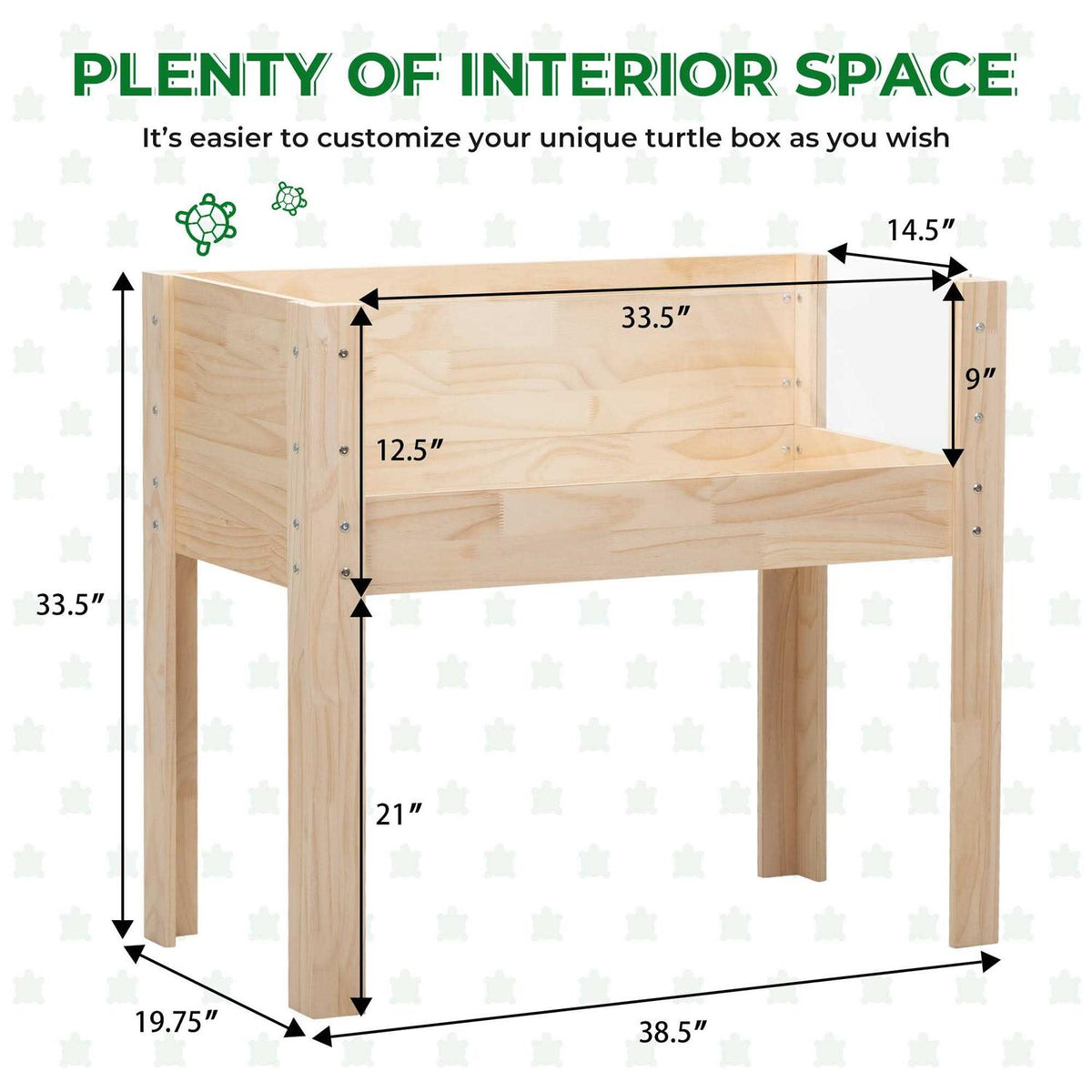 Wooden Tortoise Habitat with Waterproof Cloth I2478