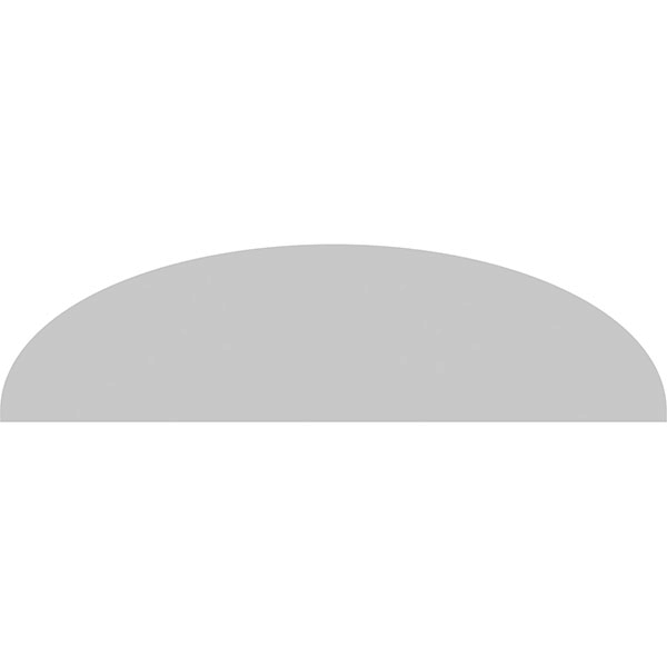 58x22W x 15-1/2x22H x 2x22P Elliptical Sunburst PVC Pediment B466047