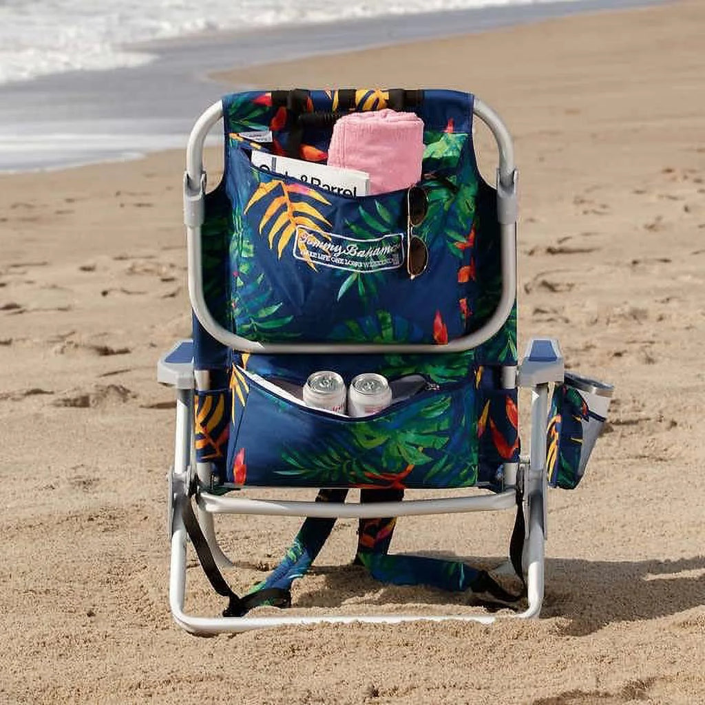 Dark Blue Backpack Beach Chair 2 Pack E869